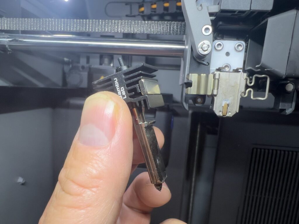 P2S 0.2mm 高速クイックスワップホットエンド 一体型高硬度鋼ノズル 耐高温エクストルーダー交換用 シリコンカバー付属 Bambu Lab P2S 3Dプリンター互換